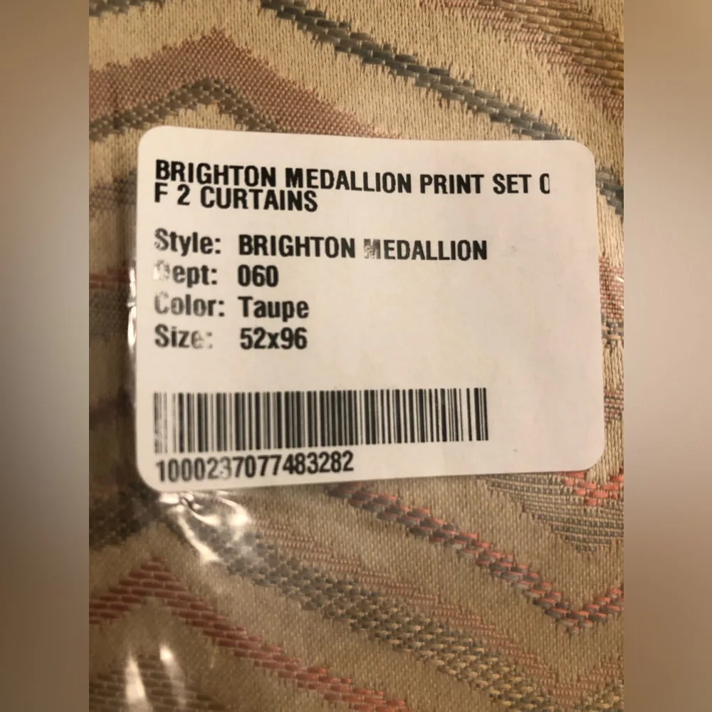BRIGHTON MEDALLION SET OF DRAPES